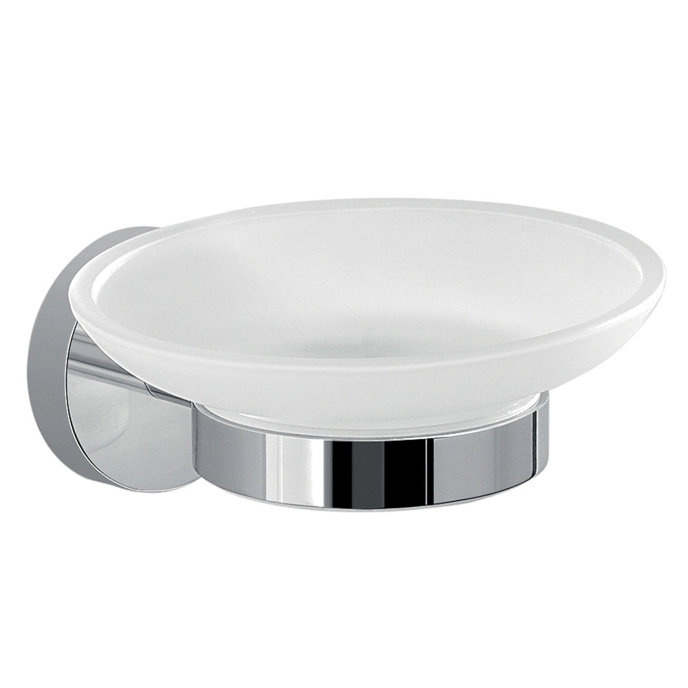 Set portaspazzolini, dosasapone e portasapone da muro Gedy linea Eros cromato
