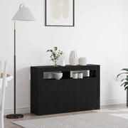 Credenza Rovere Nero 116 x 30 x 75 cm Legno multistrato 3333885