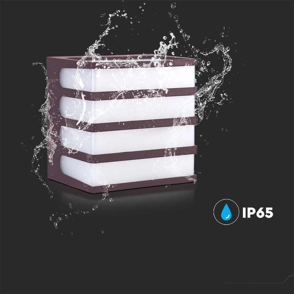 Applique esterna V-TAC VT-732 LED 8W IP65 bronzo 4000K 800lm
