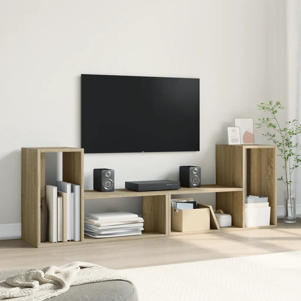 Mobili TV 2 pz Rovere Sonoma 75x30x50 cm in Legno Multistrato