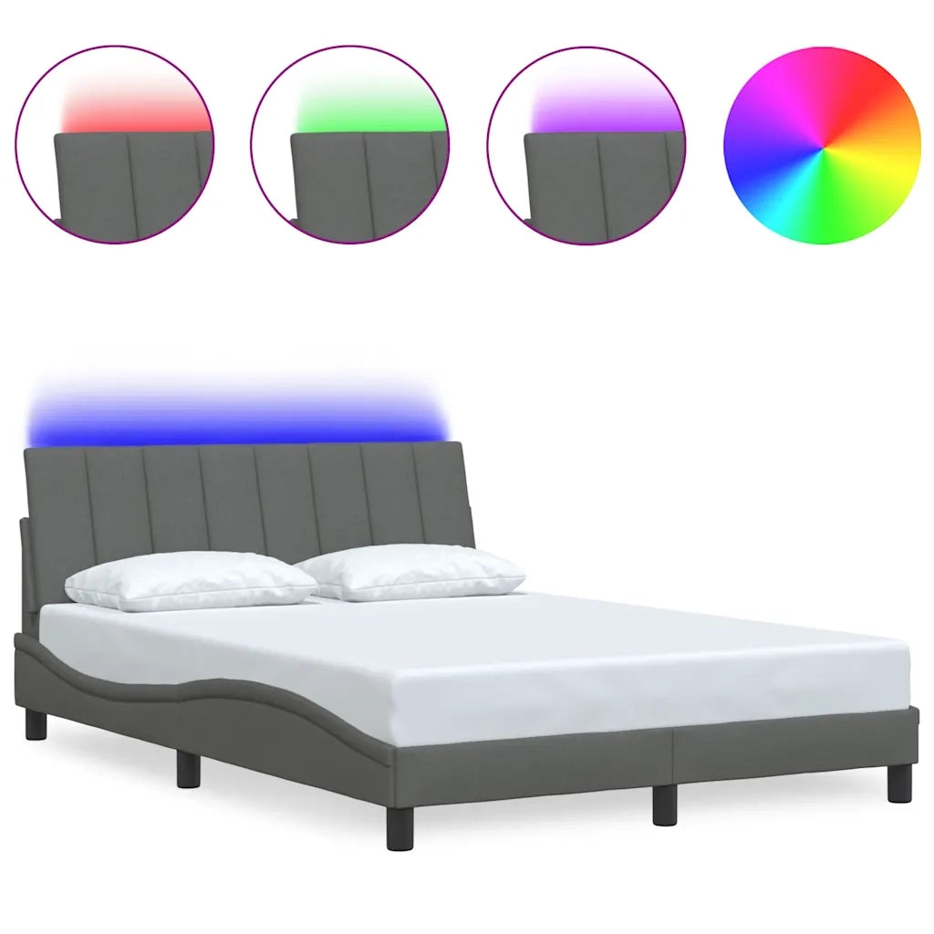 Giroletto senza Materasso Hanko Grigio Scuro 140x190 cm Tessuto