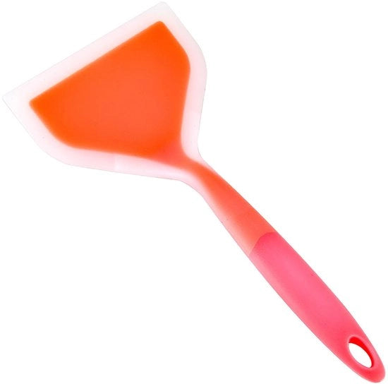 Accessorio Cucina in Silicone - Spatola per Pancake - Flessibile - Ideale per Girare - Translucido Arancione - Accessorio Cucina per la Cucina - Utilizzo in Casa - Spessore Grande.