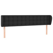 Testiera | Testata ad Orecchio Nera 163x23x78/88 cm in Similpelle