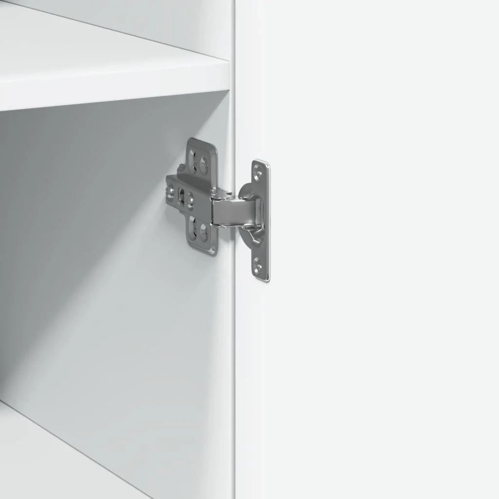 Buffet credenza cassettiera mobiletto mobile contenitore organizer cucina soggiorno salotto alto 50 x 42,5 x 185 cm legno ingegnerizzato bianco 02_0032462
