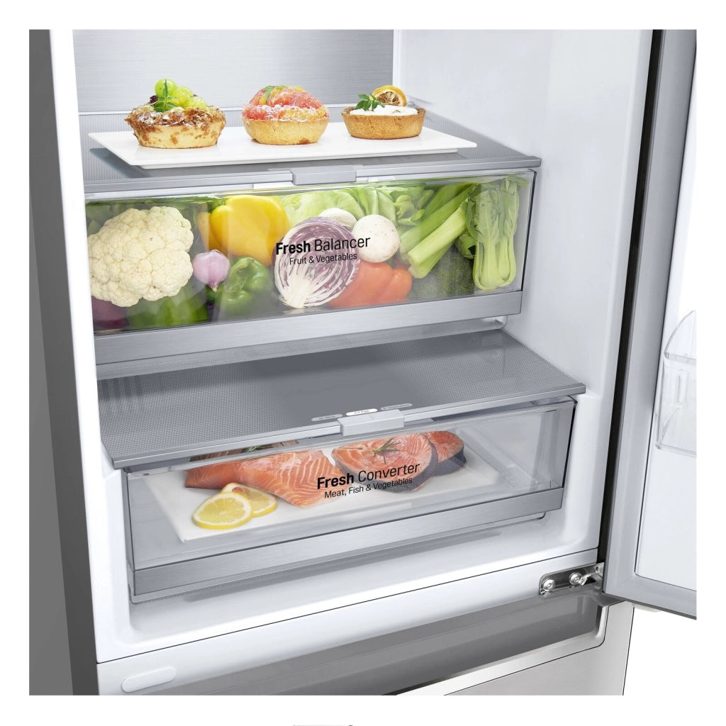 LG GBB72NSVCN Frigorifero combinato, Classe C, 384L, Wine Rack, No frost, Noble Steel