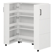 Mobile Portascarpe Ystad, Scarpiera 9 Ripiani, 92x33x113h cm Bianco Opaco