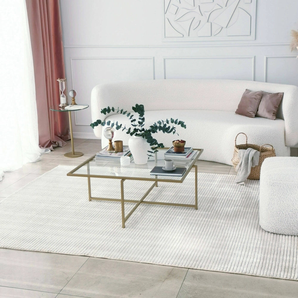 Mascate, Tavolino da Salotto Cassetti, 85x85x35h cm oro