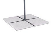 Marmette Base Ombrellone da Giardino in Cemento Set 4 50 x 50 cm Bizzotto Tonalità: Bianco