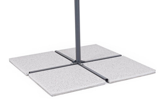 Marmette Base Ombrellone da Giardino in Cemento Set 4 50 x 50 cm Bizzotto Tonalità: Bianco