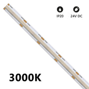 Alcapower Striscia LED 5m 24V serie SOB, 3000K, 15W/m, 2000lm/m, 528 LED/m, CRI90, IP20, tecnologia ad alta efficienza per illuminazione lineare