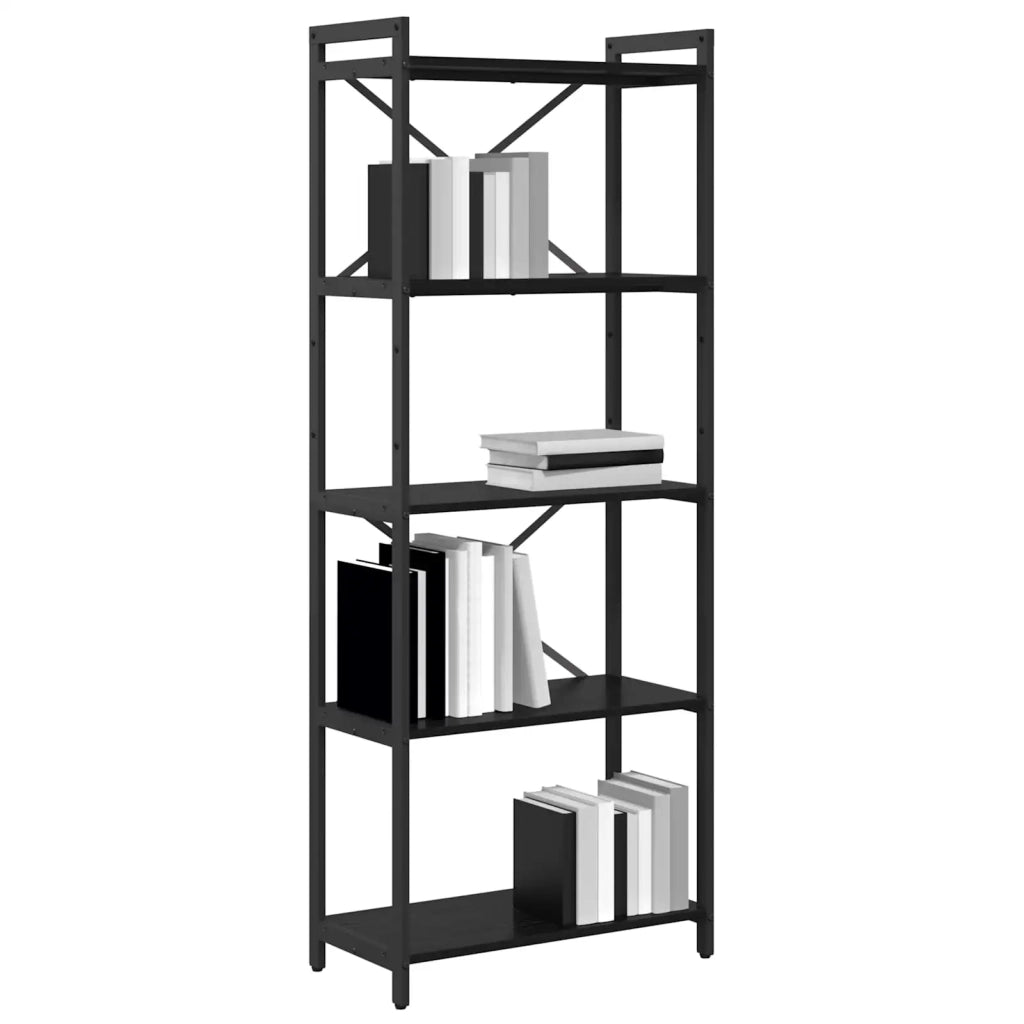 Libreria Rovere Nero 60 x 30 x 155 cm Legno multistrato 868383
