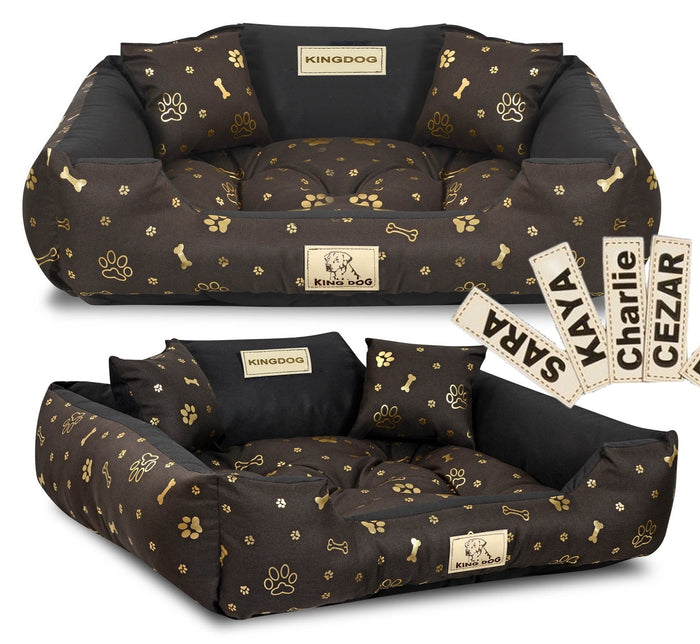 AIO FACTORY 100x75 cm KINGDOG Cuccia per cani impermeabile personalizzabile Golden Bones