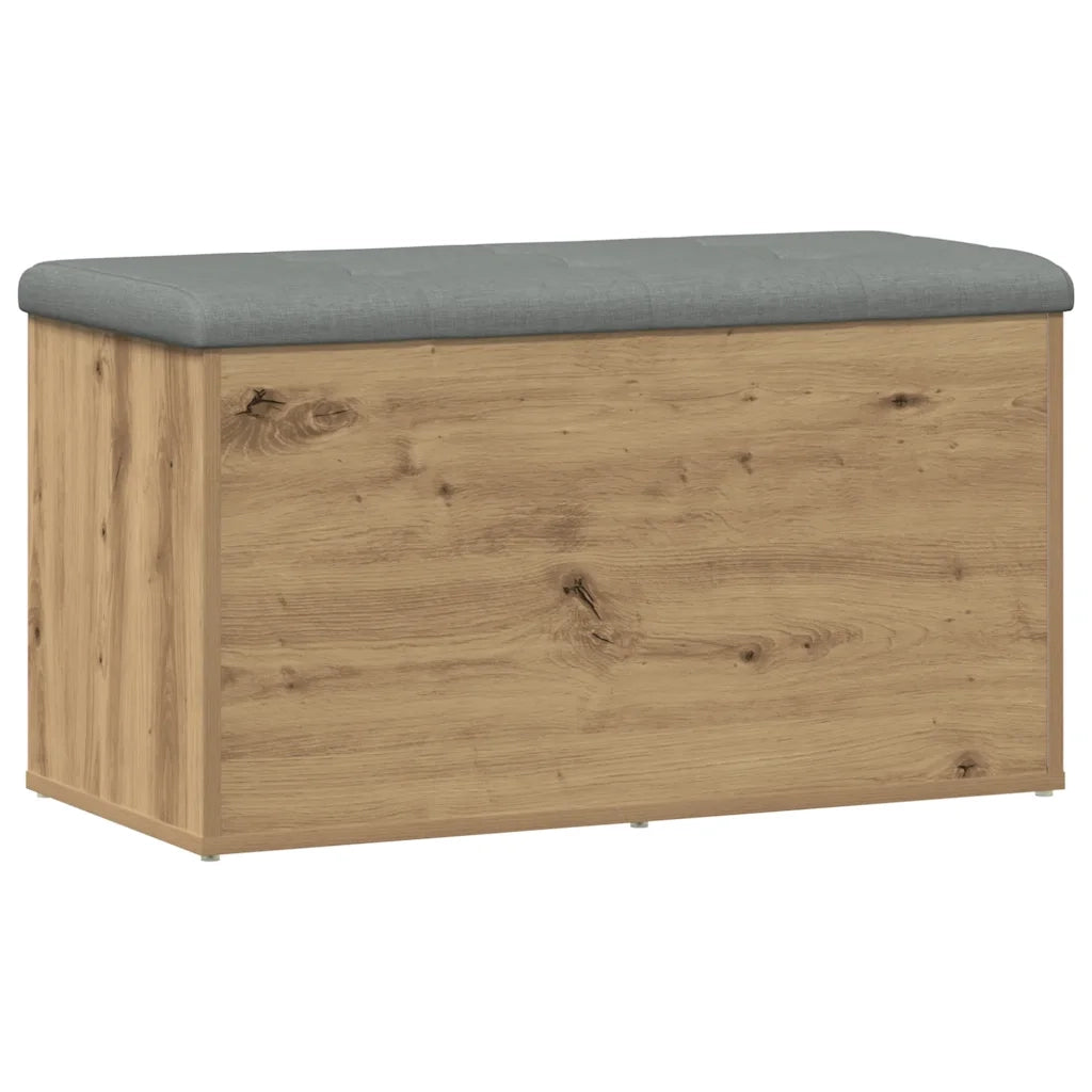 Panca contenitore artigianale in rovere 82x42x45 cm in legno ingegnerizzato