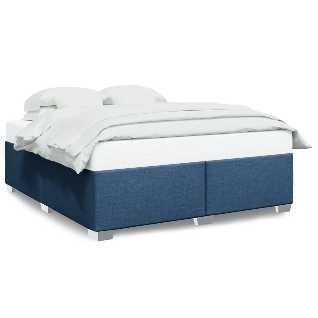 Giroletto senza Materasso-Struttura Letto Blu 200x200 cm in Tessuto 639428