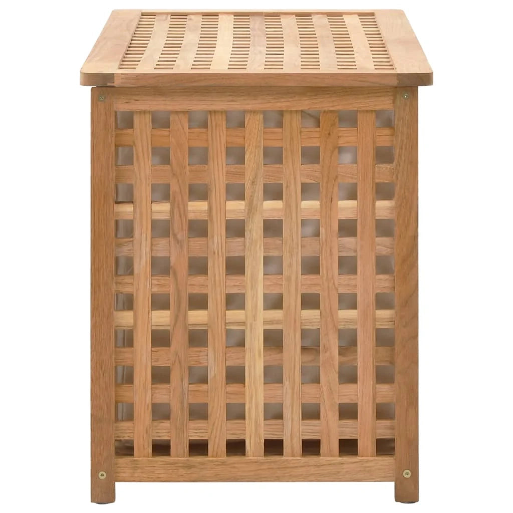 Cassapanca portabiancheria 77,5 x 37,5 x 46,5 cm legno massello di noce 02_0006165