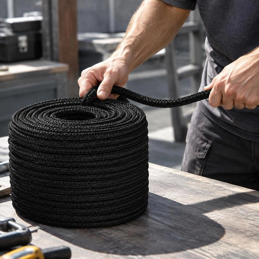 Black Work Rope, 12 Mm, 25 M, Polyester