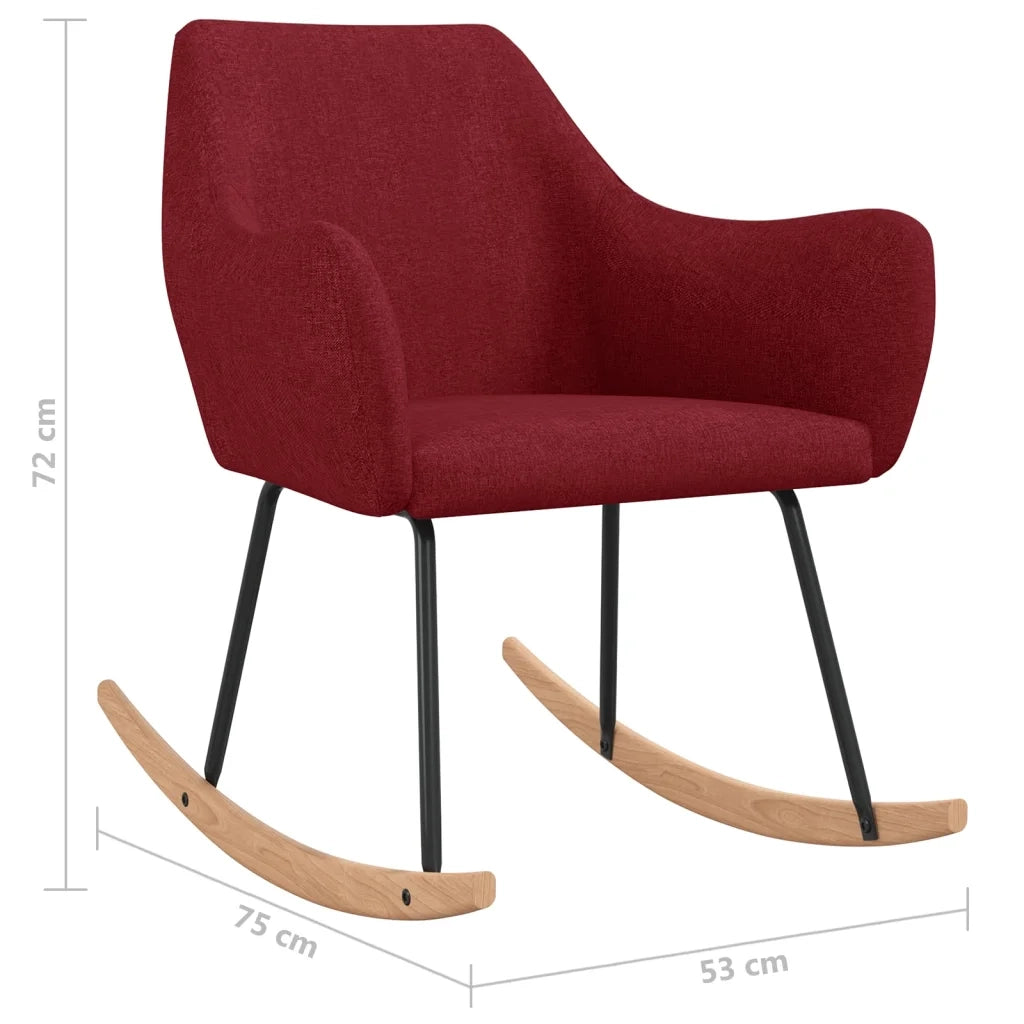 Sedia a Dondolo Rosso Vino in Tessuto cod mxl 38248