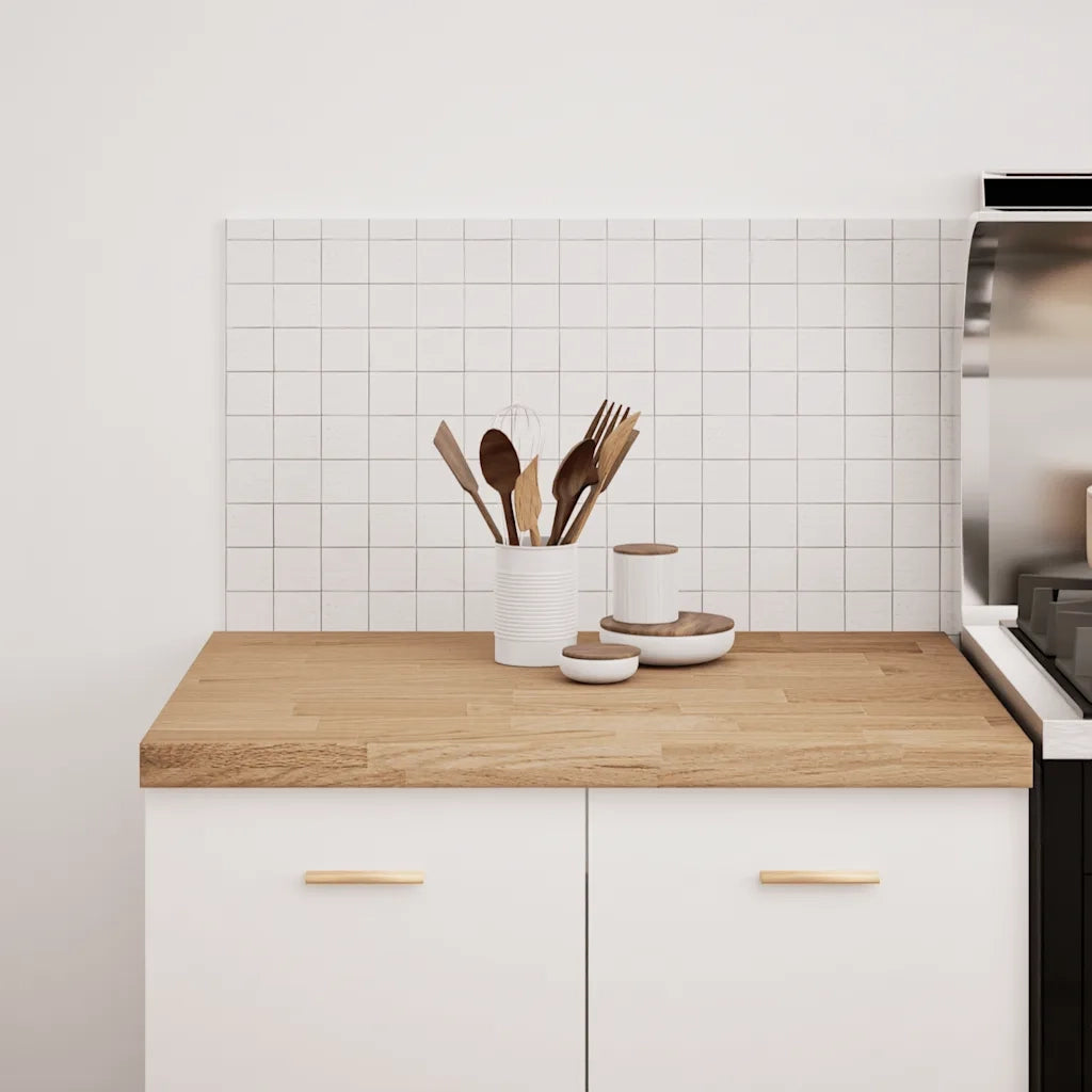 Piano di Lavoro Cucina 80x63,5x4 cm Legno Massello Rovere 4009003