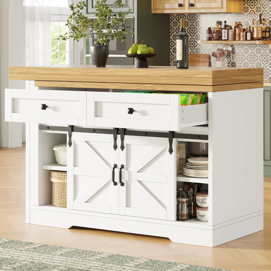 Tavolo da pranzo con armadio laterale; pannelli girevoli a 360°; per cucina; 120-197 × 40 × 72 cm