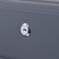 Cassetta postale con vano portagiornale V48 antracite + inox 370 x 105 x 370 mm