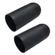 2 Pezzi Portalampade E14, Portalampada in Termoplastico Nero Slim Cilindro