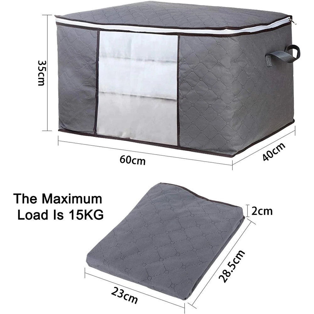 Trade Shop - Scatole Per Armadio Salvaspazio Per Vestiti Porta Abiti Grande 60x40x35cm Con Finestra -