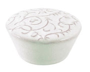 POMOLO PORCELLANA P 36 49X28 MM C/BUSSOLA- METAL STYLE- 4,0 pz