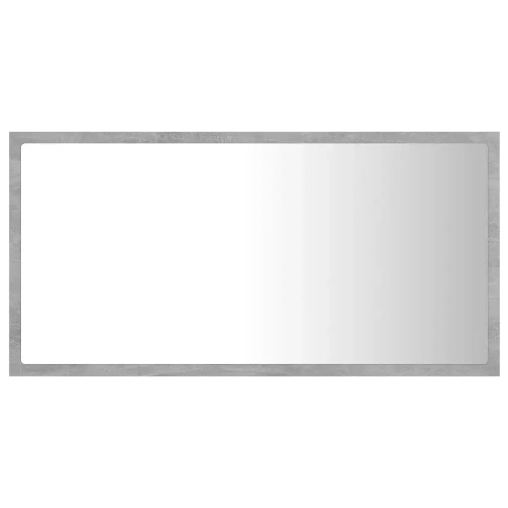 Specchio da Bagno a LED Grigio 80x8,5x37 cm in Acrilico 804928