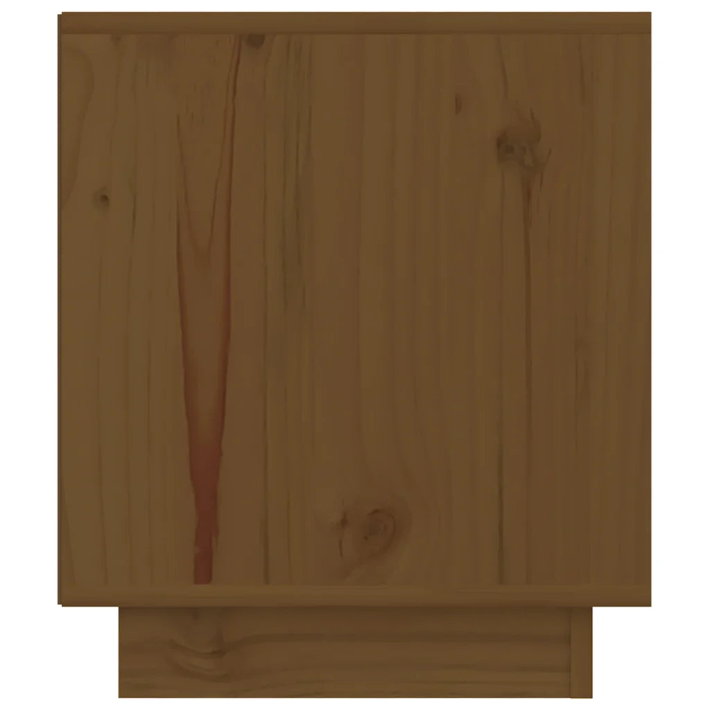 Comodini 2 pz-Set di 2 Tavolino da notte Ambrati 40x34x40 cm in Legno Massello di Pino