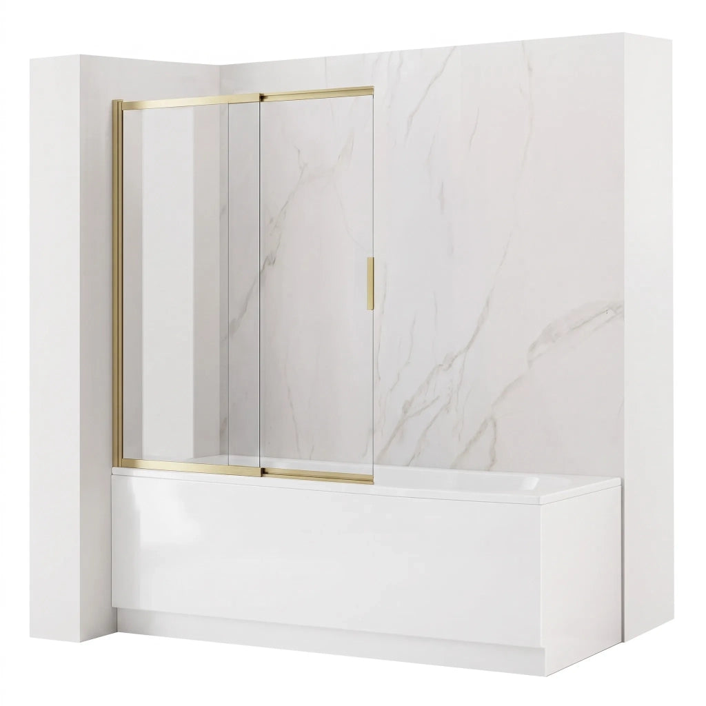 Paravento Vasca Scorrevole Rea Dario Brush Gold 80