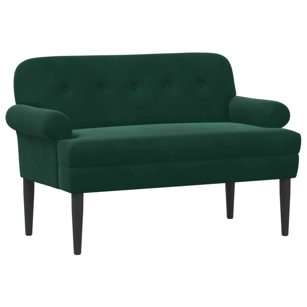 Loveseat con bottoni imbottiti Verde Scuro 120 x 66 x 78 cm 42041830
