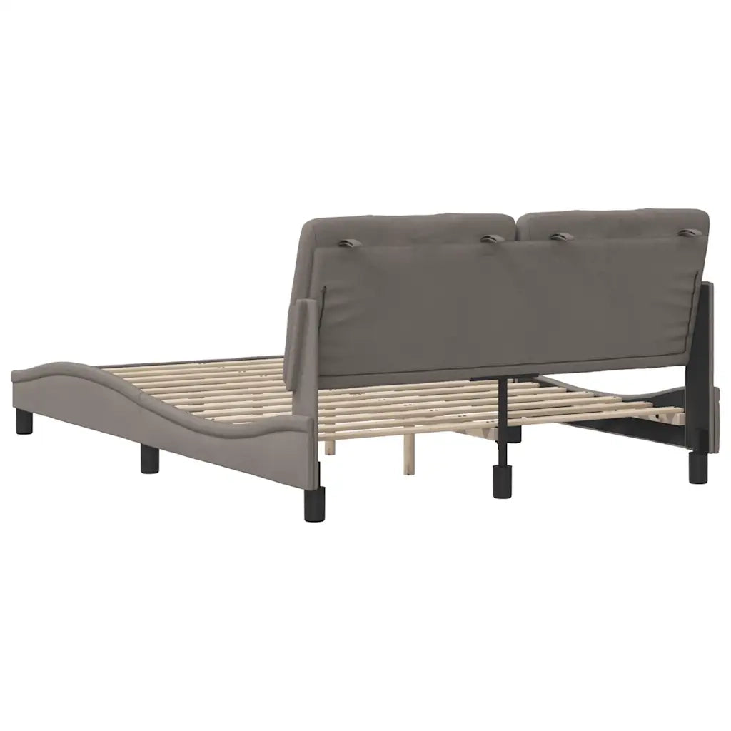 Giroletto senza Materasso-Struttura Letto Tortora 140x200 cm in Tessuto 835981