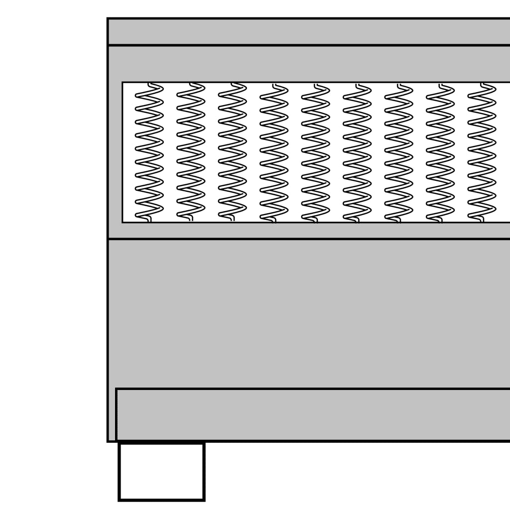 Letto a Molle Grigio Scuro in Tessuto 200x200 cm 3054801