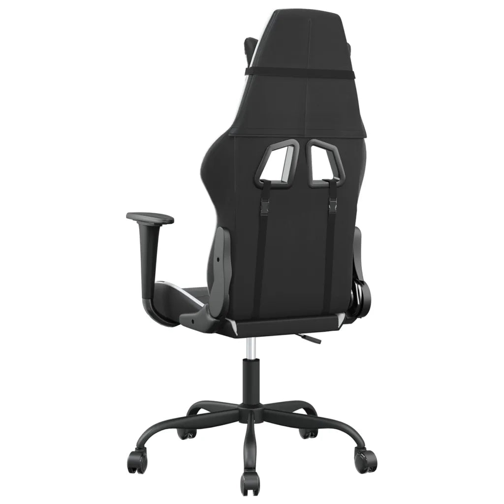 Sedia da Gaming | Sedia da e-sports Nero e Bianco in Similpelle