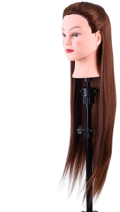 Capocapelli per Addestramento - Resistente a Temperature Elevate - Manichino per Addestramento - Capelli Sintetici - Colorabili - Facile da Pettinare - Adatto per la Cosmetologia - Addestramento Capelli