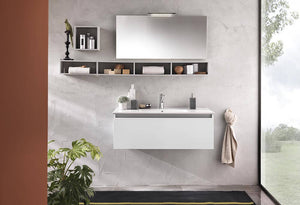 Mobile da Bagno sospeso Ibiza 19 Bianco Opaco Laccato TFT