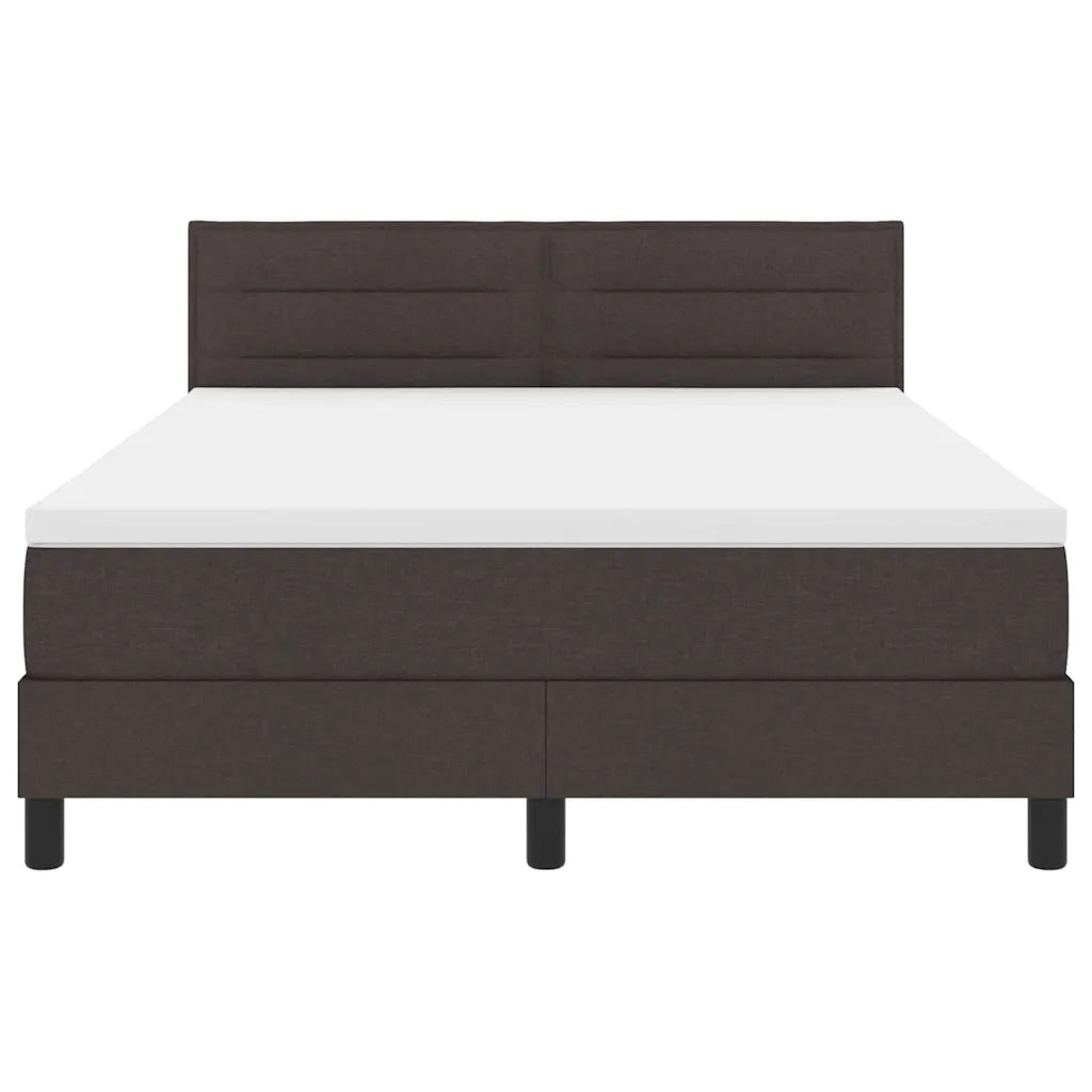 Letto a molle con materasso Marrone Scuro 140 x 200 cm Tessuto 3342138