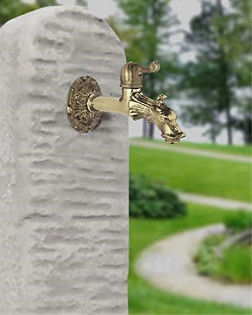 Rubinetto esterno artistico drago ottone per fontana giardino leva più rosone