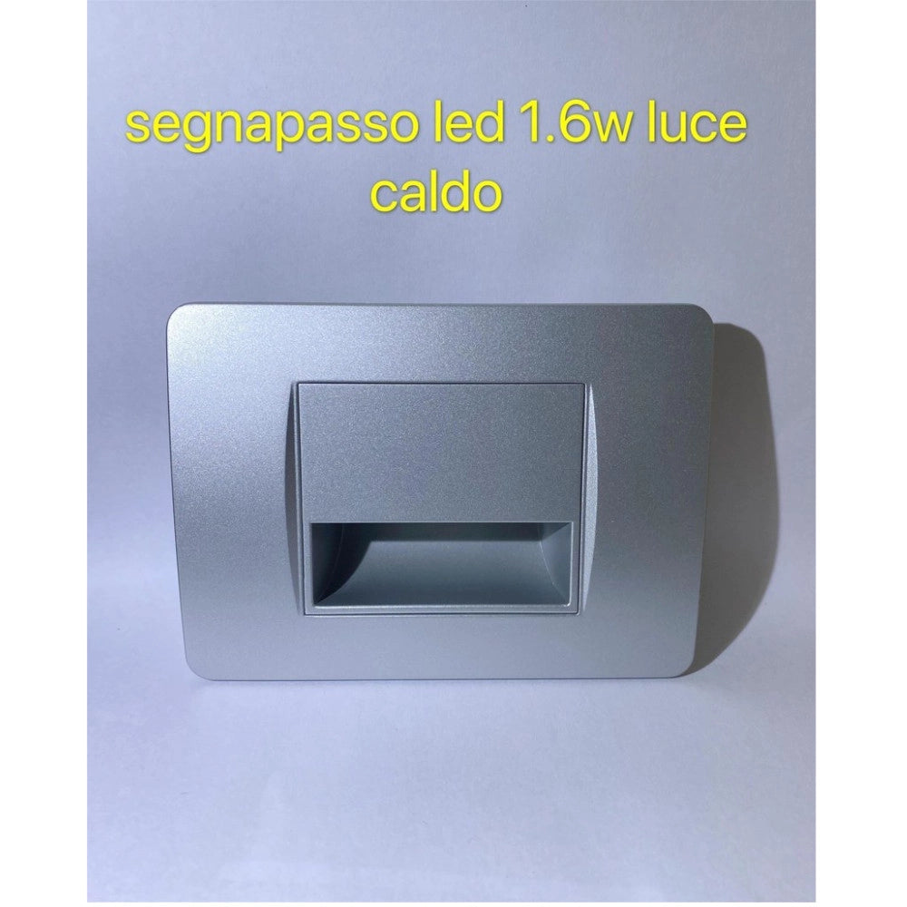 Trade Shop - Segnapasso Led Da Incasso Bianco 1.6w Luce Calda Per Illuminazione Ambiente -