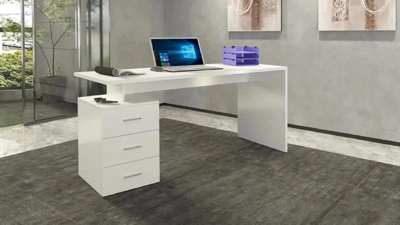 Scrivania New Selina da 160 cm in Legno con 3 cassetti - design moderno