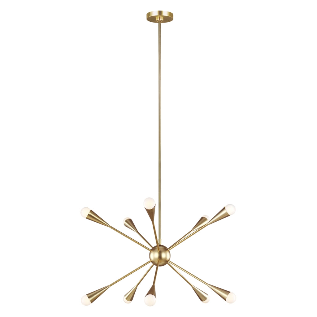 Lampadario moderno ottone ossidato Jax 10xG9 Feiss