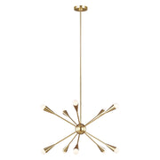 Lampadario moderno ottone ossidato Jax 10xG9 Feiss