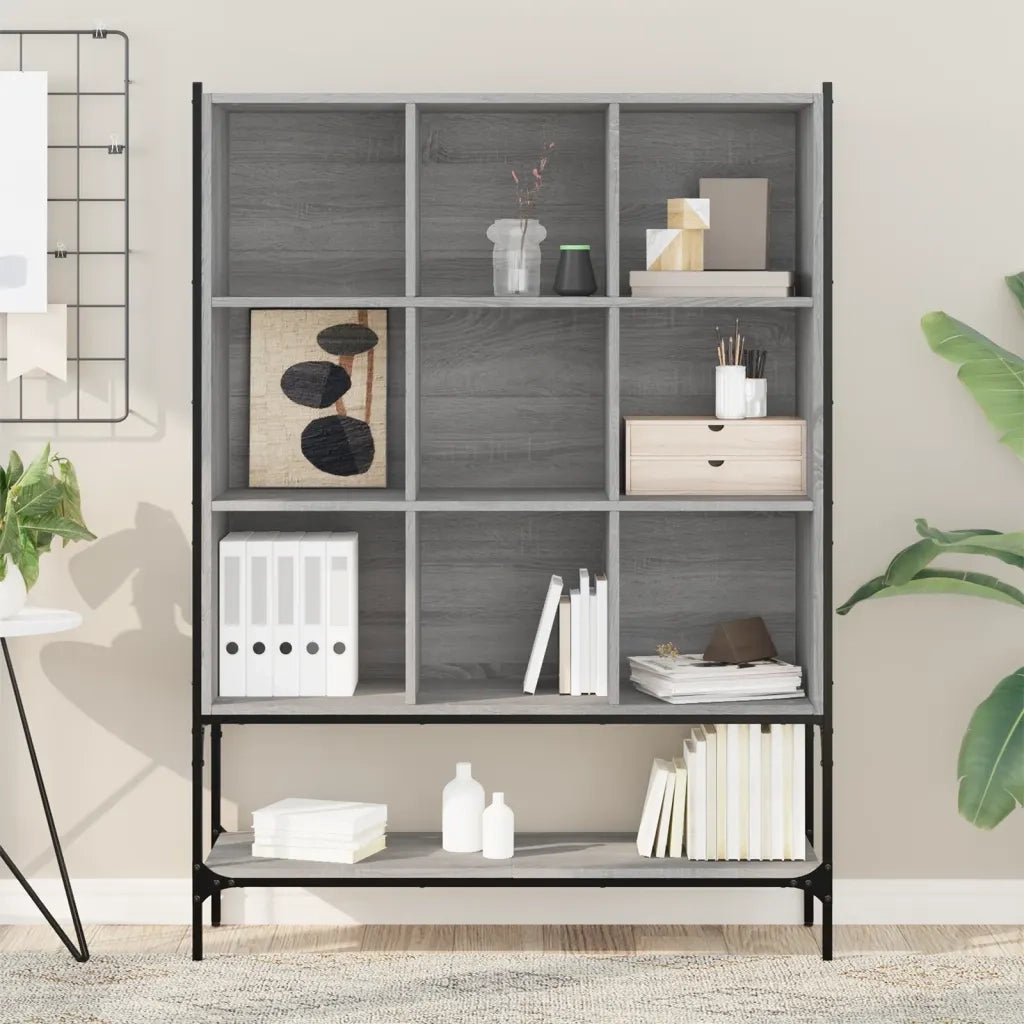 Libreria Grigio Sonoma 102x30x141,5 cm in Legno Multistrato 3214332