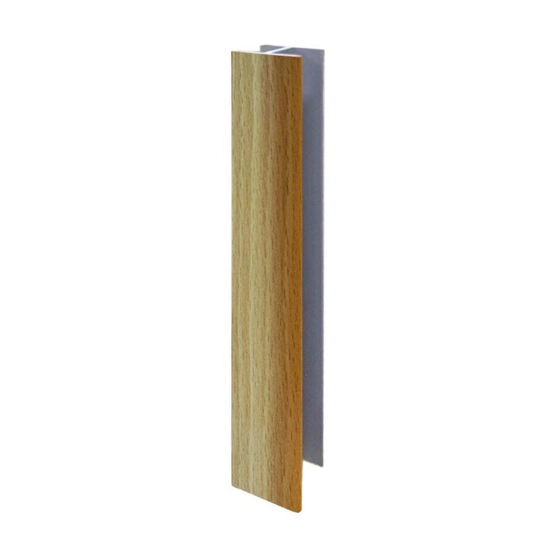 Giunzione lineare per zoccolo in PVC H 15 cm. faggio