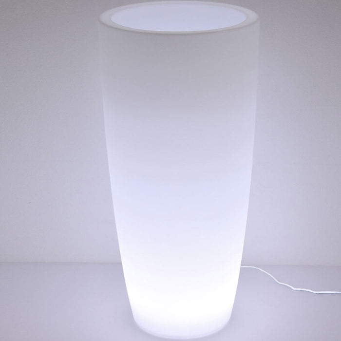 Vaso Luminoso da Giardino a LED Ø43 cm in Resina 5W Cypress Bianco Freddo