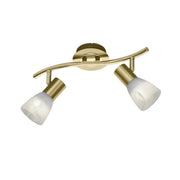 Faretto da soffitto LEVISTO oro 2 luci Trio 871010208