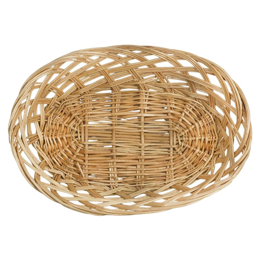 Ceste cestini portapane ovali x 10 intrecciate a mano 25,5 x 22 x h 8 cm