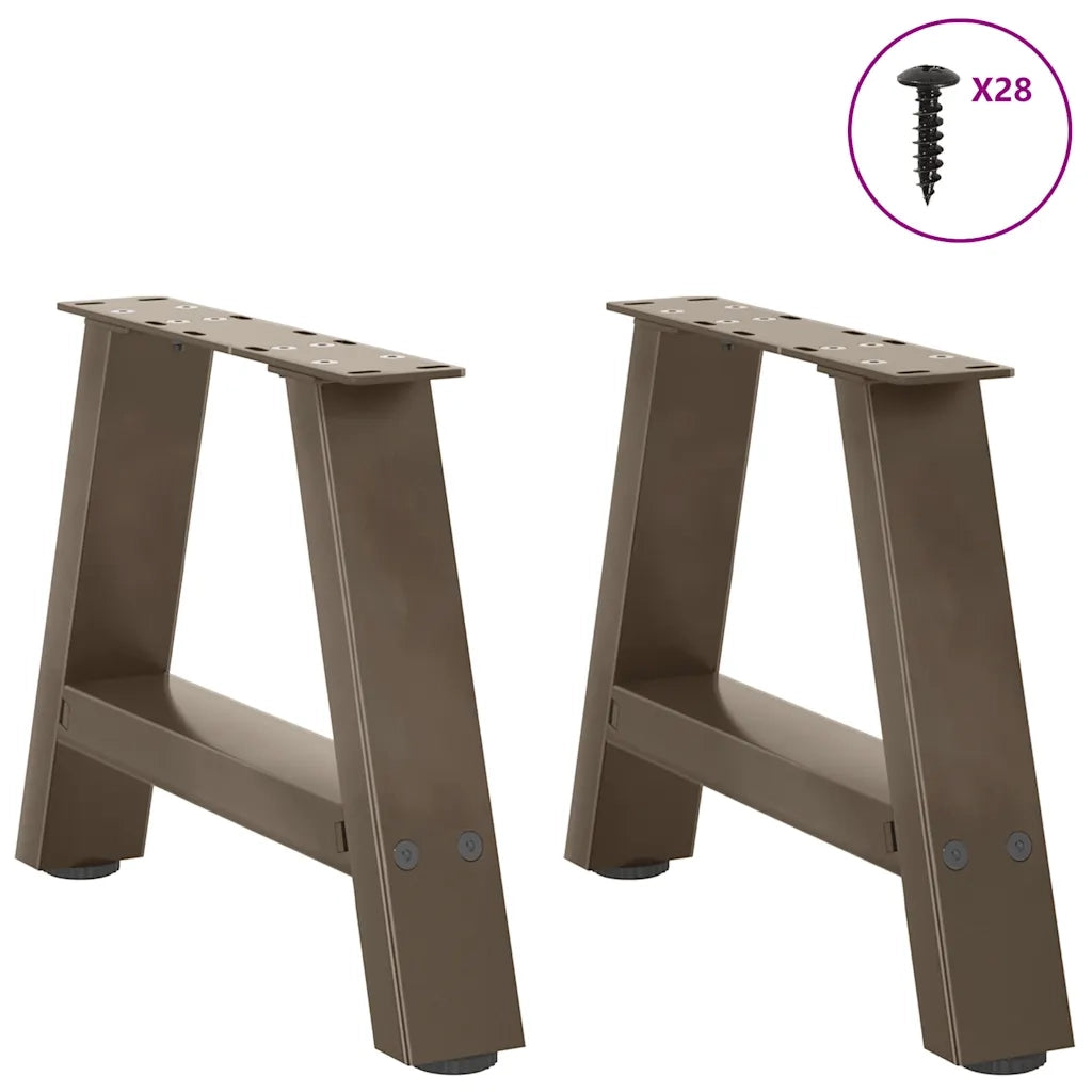 Gambe per Tavolino da CaffÃ¨ a Forma di A 2 pz 50x(30-31) cm Acciaio