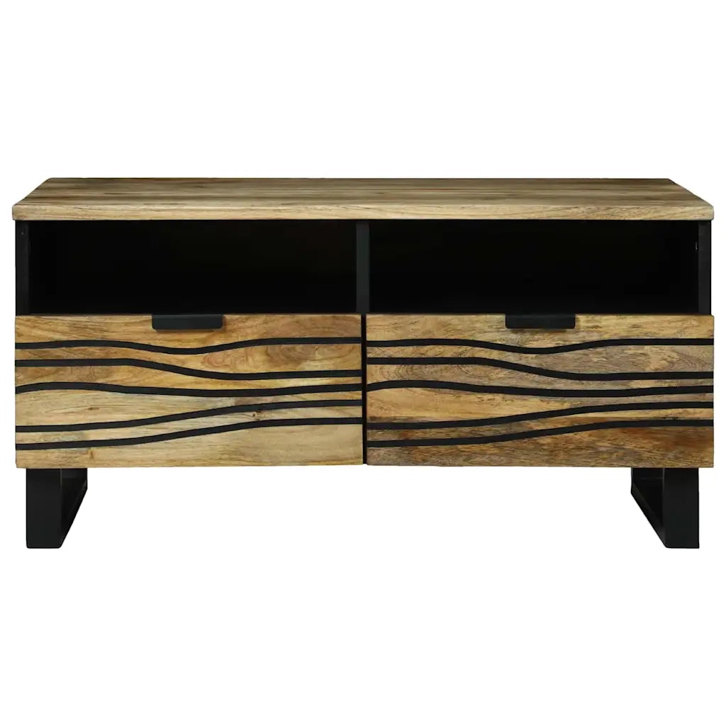 Tavolino da salotto con cassetto Marrone e Nero 80 x 54 x 40 cm 4017949
