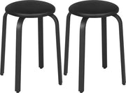 Set di 2 Sedili da Cucina con Sedia a Pieghezza - Nero - 29 x 47cm (B x H)